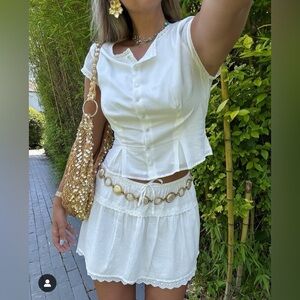 REFORMATION NWT Valetta Set in White 4